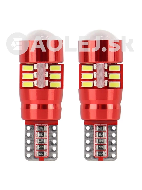 LED žiarovky CANBUS 27SMD 3014 T10e (W5W) White 12V/24V