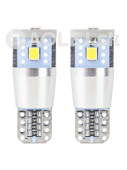 LED žiarovky CANBUS 3SMD 2835 T10e (W5W) ALU White 12V/24V