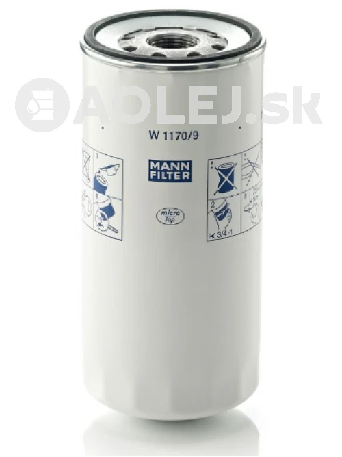 Olejový filter MANN FILTER W 1170/9