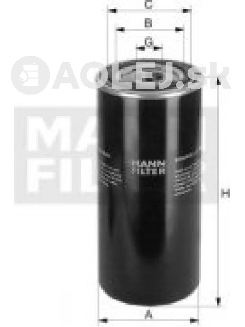 Olejový filter MANN FILTER W 12 205/1