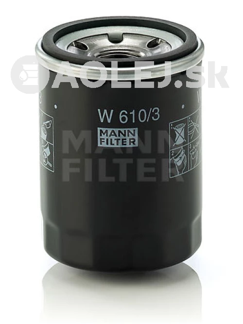 Olejový filter MANN FILTER W 610/3