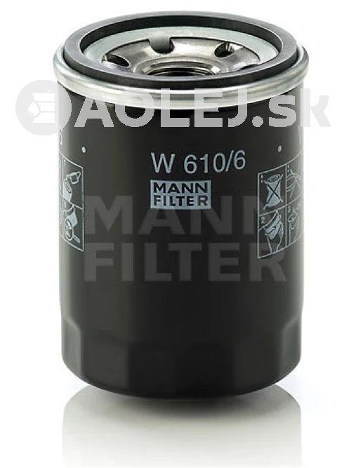 Olejový filter MANN FILTER W 610/6