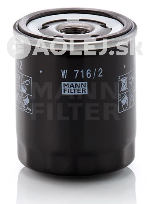 Olejový filter MANN FILTER W 716/2