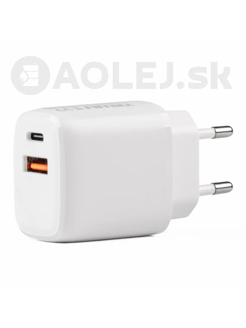 Sieťová nabíjačka PRO-09 USB+USB-C 20W Quick Charge 230V