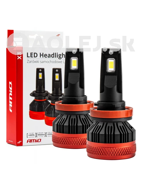 LED žiarovky hlavného svietenia H8/H9/H11 X3 Series AMiO