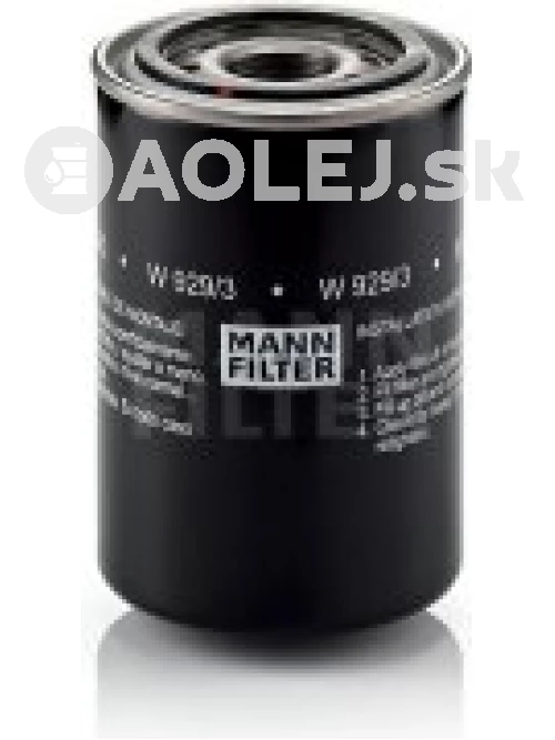 Olejový filter MANN FILTER W 929/3