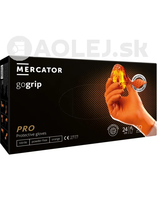 Nitrilové rukavice GoGrip oranžové veľkosť XL, 50 ks