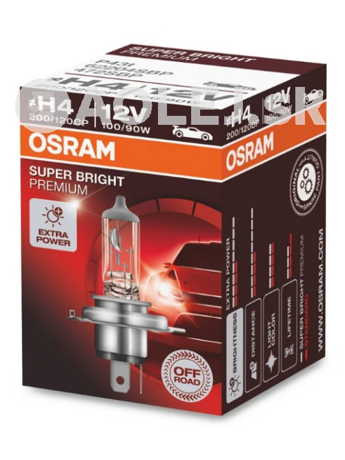 Osram H4 12V 100/90W P43t Super Bright Premium
