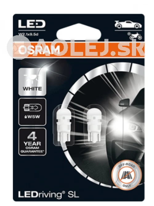 Osram W5W 12V 1W W2,1x9,5d LEDriving SL (biela) - blister