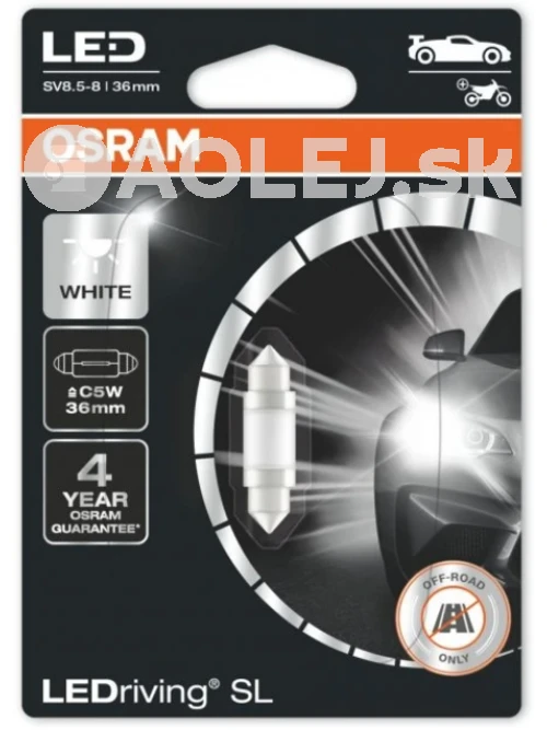 Osram C5W 12V 0,6W SV8,5-8 36mm LEDriving SL - blister