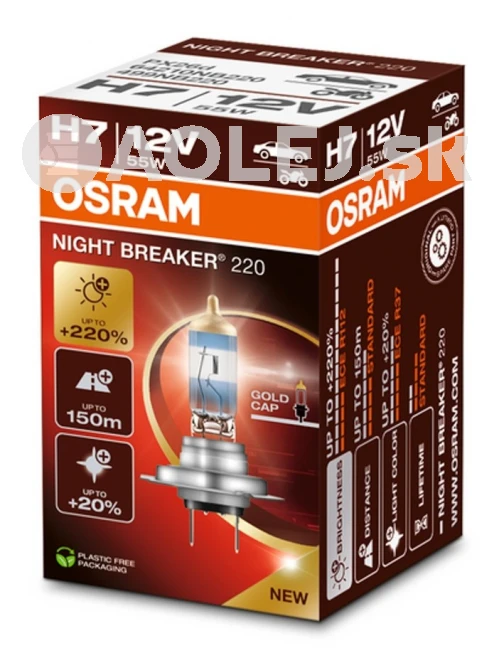 Osram H7 12V 55W PX26D Night Breaker 220%