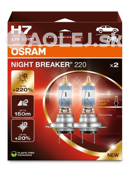 Osram H7 12V 55W PX26D Night Breaker 220% 2ks