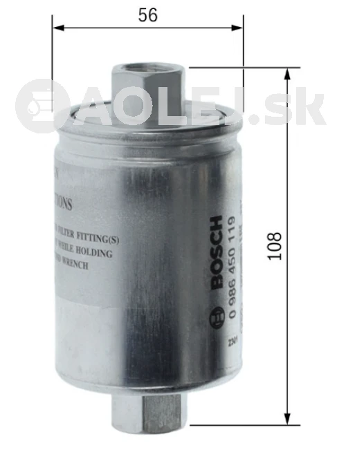 Palivový filter F0119 Bosch 0986450119