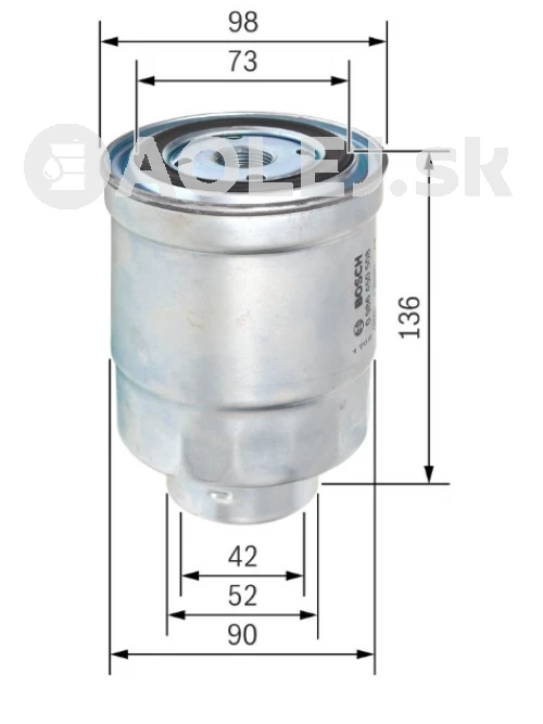 Palivový filter N0508 Bosch 0986450508