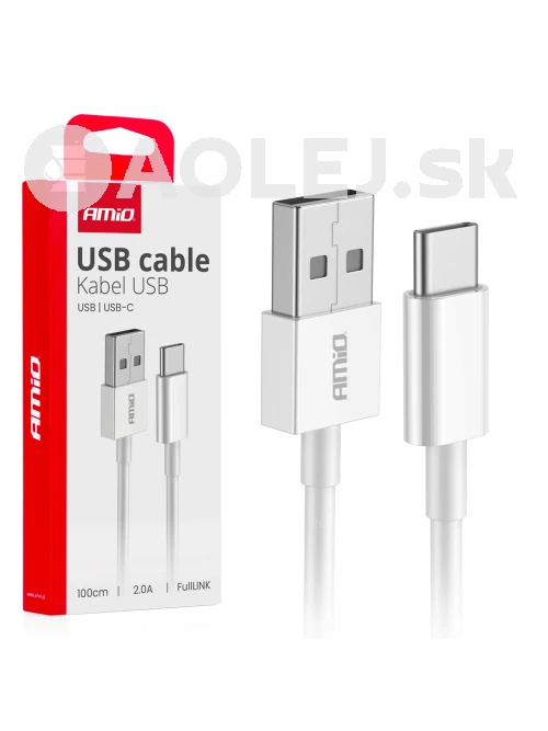 Kábel USB na USB-C 2A 100cm FullLINK AMIO-03893