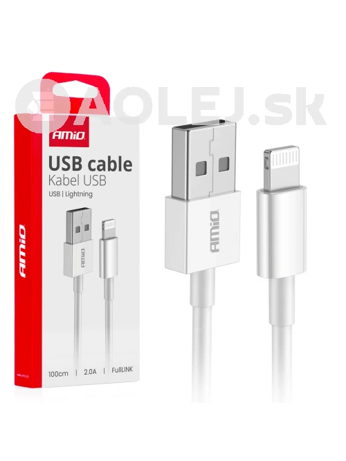 Kábel USB na Lightning 2A 100cm FullLINK AMIO-03895