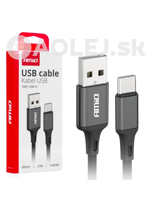 Kábel USB na USB-C 2A 100cm FullLINK AMIO-03899