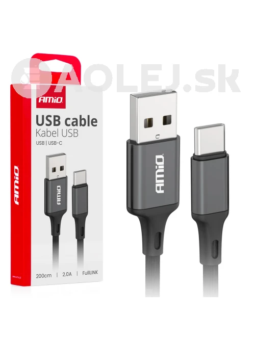 Kábel USB na USB-C 2A 200cm FullLINK AMIO-03900