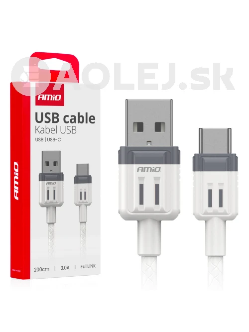 Kábel USB na USB-C 3A 200cm FullLINK AMIO-03906