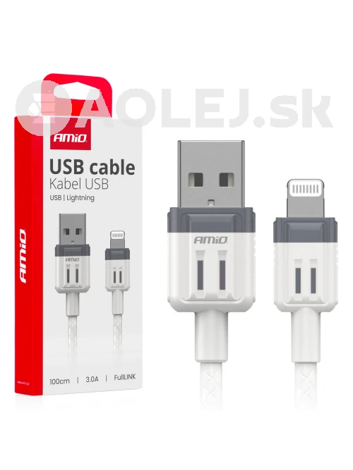 Kábel USB na Lightning 3A 100cm FullLINK AMIO-03907