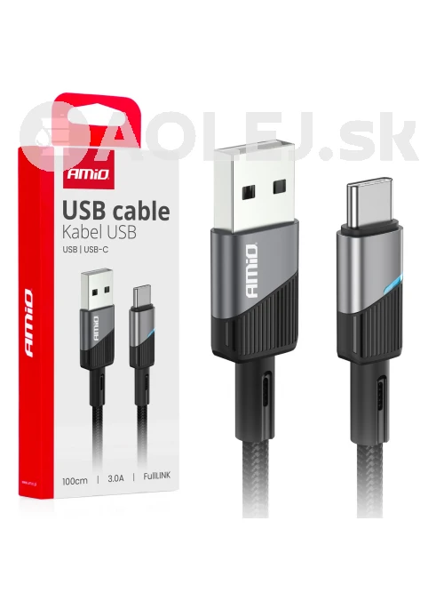 Kábel USB na USB-C 3A 100cm FullLINK AMIO-03923