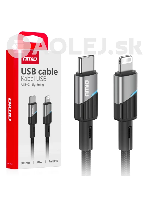 Kábel 'USB-C na Lightning 20W 100cm FullLINK AMIO-03928