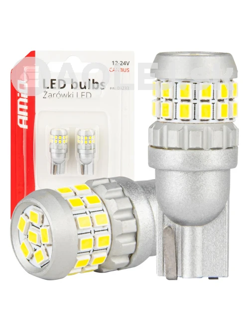 LED žiarovky CANBUS T10 W5W 30SMD 2016 Biela 12V/24V AMiO-04233