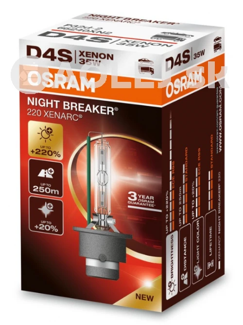 Osram D4S 35W P32D-5 10x1 Night Breaker Xenarc 220%