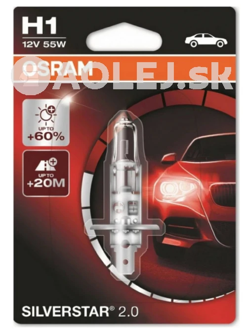 Osram H1 12V 55W P14,5s Silverstar - blister