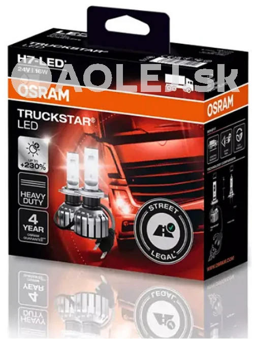 Osram H7 24V 18W +230% Truckstar LED 2ks