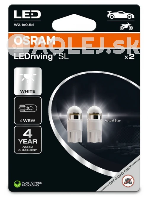 Osram W5W 12V 1W W2,1x9,5d LEDriving SL (biela) - blister 2ks