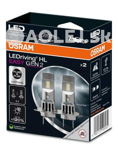 Osram H7/H18 +120% LEDriving HL Easy GEN2 2ks