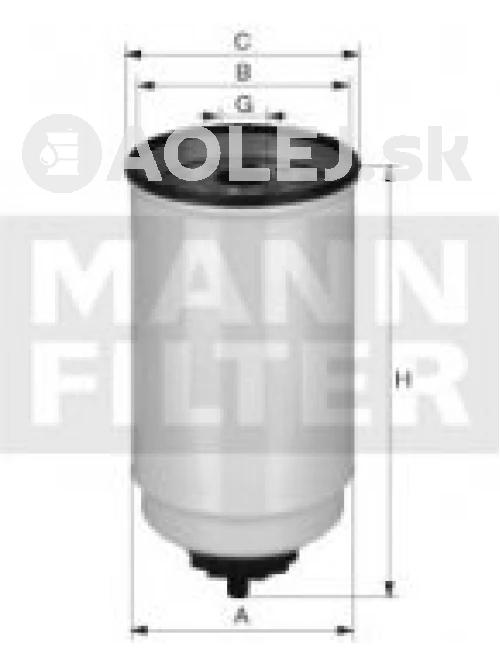 Palivový filter MANN FILTER WK 12 002