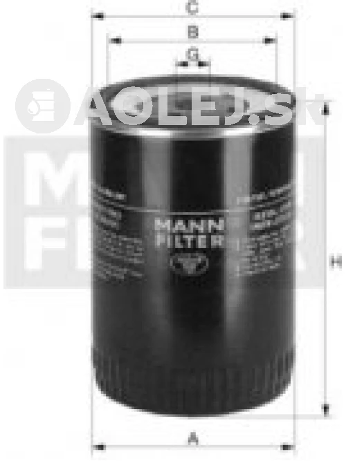 Palivový filter MANN FILTER WK 950/3