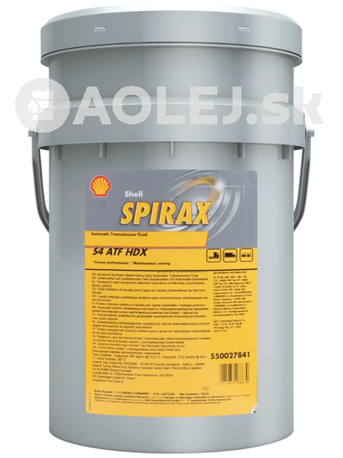 Shell Spirax S4 ATF HDX 20L