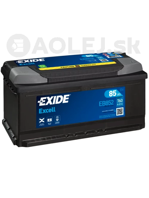 Exide Excell 12V 85Ah 760A EB852