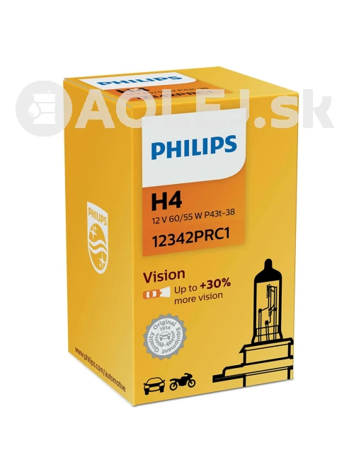Philips Vision +30% H4 12V 60/55W P43T