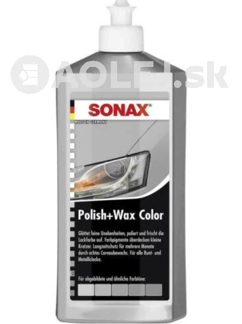 Sonax Polish & Wax Color Farebná leštenka strieborná 500ml