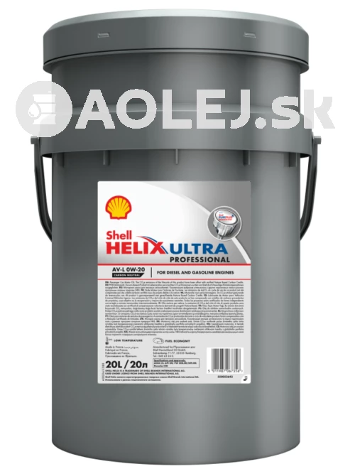 Shell Helix Ultra Professional AV-L 0W-20 20L