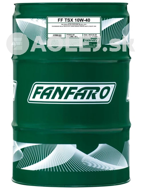 Fanfaro TSX 10W-40 60L