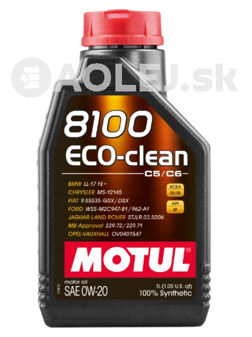Motul 8100 Eco-Clean 0W-20 1L 