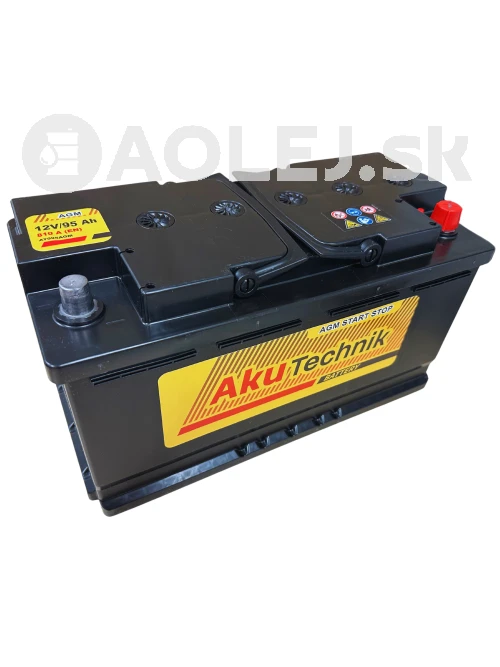 Autobatéria AkuTechnik AGM Start-Stop 12V 95Ah 810A