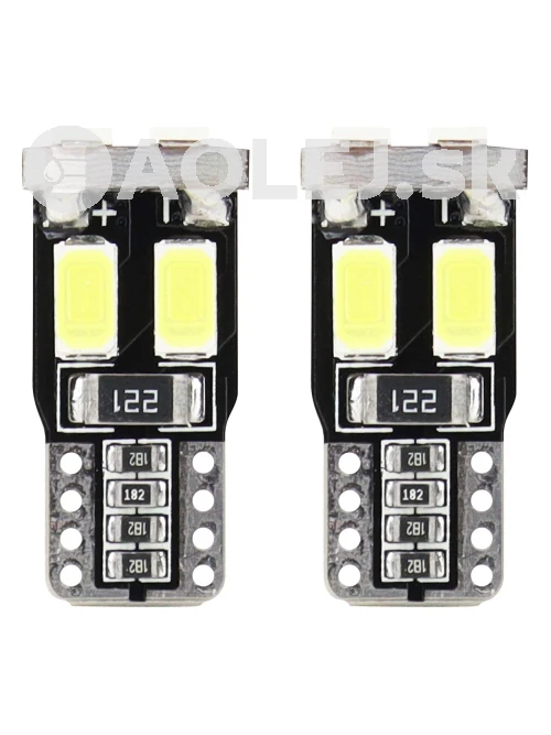 LED žiarovky CANBUS 6SMD-2 5730 T10 (W5W) White