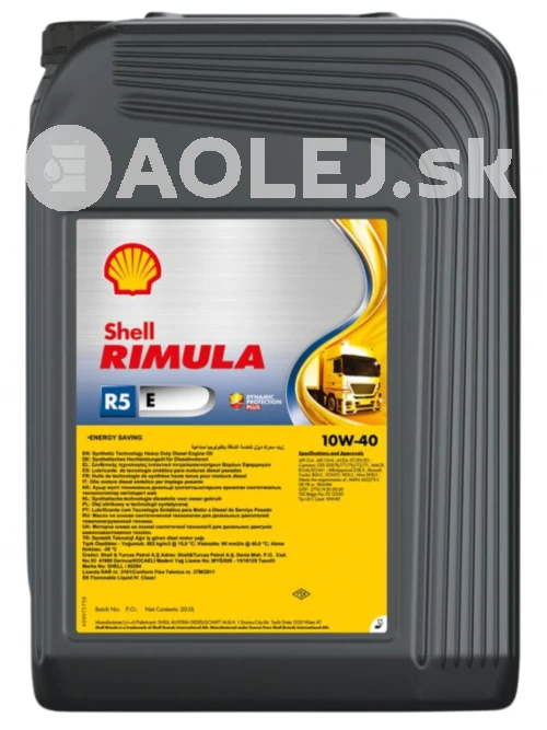 Shell Rimula R5 E 10W-40 20L