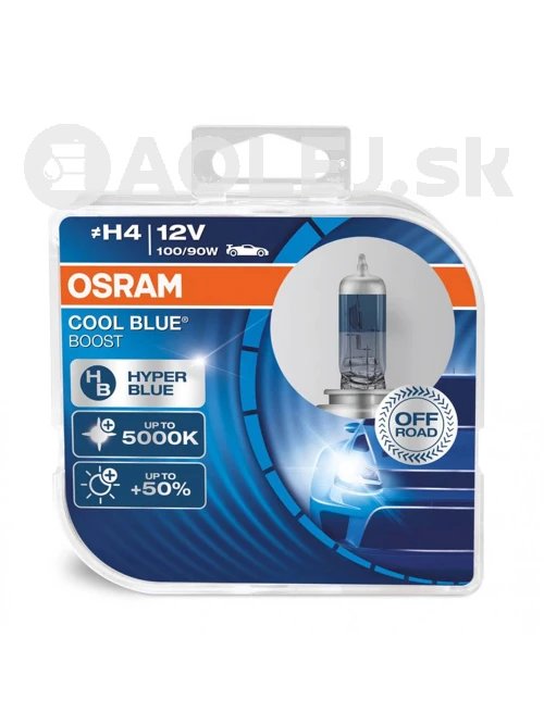 Halogénové žiarovky Osram H4 12V 100/90W P43t Cool Blue Boost 5000K 2 ks