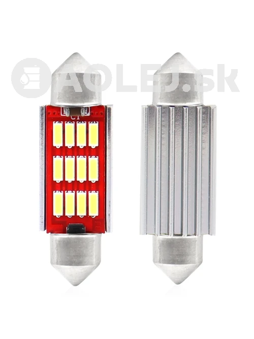 LED žiarovky CANBUS 4014 12SMD Festoon C5W C10W C3W 36mm White 12V/24V